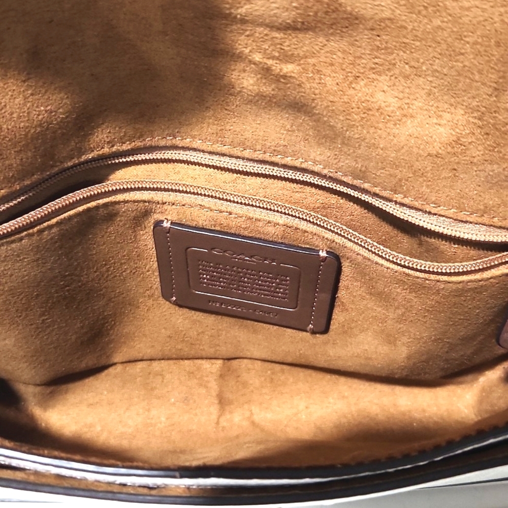 Coach Georgie Signature Leather Shoulder Hand Bag C4067 Chalk - Picture 10 of 15